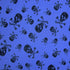 Skulls and Bones Printed on Poly Mesh Fabric (Royal Blue) | (4 Way Stretch/Per Yard)