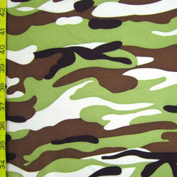 Camouflage Printed on Poly Spandex Fabric | (4 Way Stretch/Per Yard)