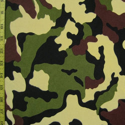 Camouflage Printed on Nylon Spandex Fabric | (4 Way Stretch/Per Yard)