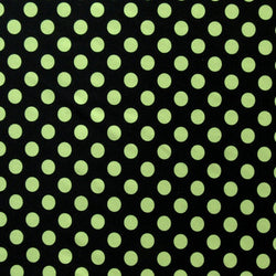 Simple Polka Dot Print on Nylon Spandex Fabric (Samba Yellow/Black) | (4 Way Stretch/Per Yard)