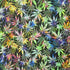 Cannabis Gradient Print on Poly Spandex Fabric | (4 Way Stretch/Per Yard)