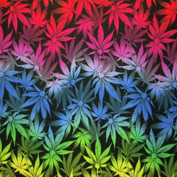 Marijuana Gradient Print on Poly Spandex Fabric | (4 Way Stretch/Per Yard)