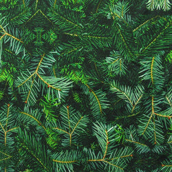 Jungle Leaves Print on Poly Spandex Fabric | (4 Way Stretch/Per Yard)