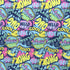 Comic Style Speech Bubble Print on Poly Spandex Fabric | (4 Way Stretch/Per Yard)