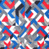 Geometric Abstract Print on Poly Spandex Fabric | (4 Way Stretch/Per Yard)