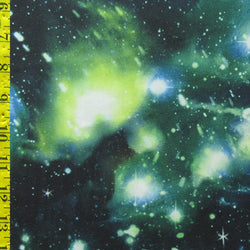 Stars and Galaxy on Poly Spandex Fabric | (4 Way Stretch/Per Yard)