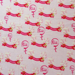 It's A Girl Baby Shower Print on Poly Spandex Fabric | (4 Way Stretch/Per Yard)