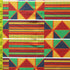 African Kenta Cloth Print on Poly Spandex Fabric | (4 Way Stretch/Per Yard)