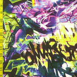 Subway Art Graffiti Print on Poly Spandex Fabric | (4 Way Stretch/Per Yard)