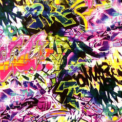 Subway Art Graffiti Print on Poly Spandex Fabric | (4 Way Stretch/Per Yard)