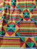 African Kenta Cloth Print on Poly Spandex Fabric | (4 Way Stretch/Per Yard)