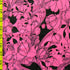 Floral Print Pattern on Poly Spandex Fabric (Fuchsia/Black) | (4 Way Stretch/Per Yard)