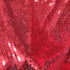 5mm Sequins on Poly Mesh Fabric (Red) | (2 Way Stretch/Per Yard)