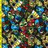 Tribal African Mask Print on Poly Spandex Fabric | (4 Way Stretch/Per Yard)