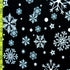 Christmas Snowflakes Print (White/Black) on Poly Spandex Fabric | (4 Way Stretch/Per Yard)