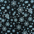 Christmas Snowflakes Print (White/Black) on Poly Spandex Fabric | (4 Way Stretch/Per Yard)