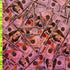 Holographic Money Print (100 Dollar) with Gold Shiny Dots on Poly Spandex Fabric (Fuchsia) | (4 Way Stretch/Per Yard)