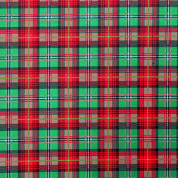 Multicolor Plaid Print on Poly Spandex Fabric (Red/Green) | (4 Way Stretch/Per Yard)