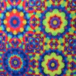 Rainbow Kaleidoscope Print on Poly Spandex Fabric | (4 Way Stretch/Per Yard)