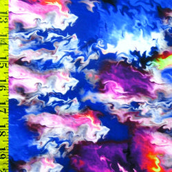 Dream Like Tie Dye Print on Nylon Spandex Fabric | (4 Way Stretch/Per Yard)