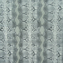 Snakeskin Print on Polyester Mesh Fabric (White/Silver) | (4 Way Stretch/Per Yard)