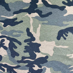 Camouflage Printed on French Terry Fabric | (2 Way Stretch/Per Yard)