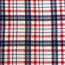 Plaid Print on French Terry Fabric | (2 Way Stretch/Per Yard)