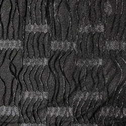 Distressed Print with Glitter on Poly Knit Fabric (Black/Silver) | (4 Way Stretch/Per Yard)