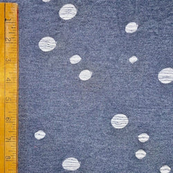 Grunge Distressed Poly Knit Fabric (Denim Blue) | (4 Way Stretch/Per Yard)