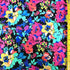 Vibrant Floral Print on Poly Spandex Fabric | (4 Way Stretch/Per Yard)