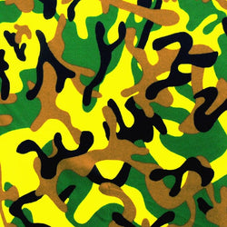 Color Camouflage Printed on Poly Spandex Fabric | (4 Way Stretch/Per Yard)