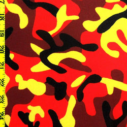 Color Camouflage Printed on Poly Spandex Fabric | (4 Way Stretch/Per Yard)