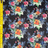 Paintbrushed Floral Print on Poly Spandex Fabric | (4 Way Stretch/Per Yard)