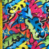 Vibrant Subway Art Graffiti Print on Poly Spandex Fabric | (4 Way Stretch/Per Yard)