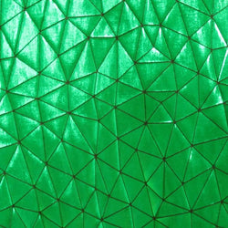 Triangle Shards Printed on Black Nylon Spandex Fabric (Green/Black) | (4 Way Stretch/Per Yard)