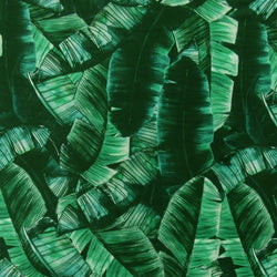 Lush Leaves Printed on Poly Spandex Fabric | (4 Way Stretch/Per Yard)