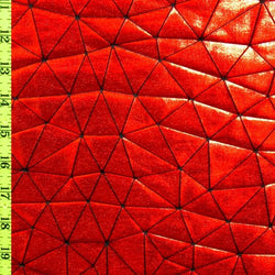 Stone Like Shards Printed on Black Nylon Spandex Fabric (Red/Black) | (4 Way Stretch/Per Yard)